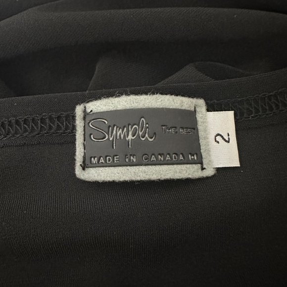 Sympli The Best Black Long Sleeve Midi Dress Size 2 - Picture 5 of 5